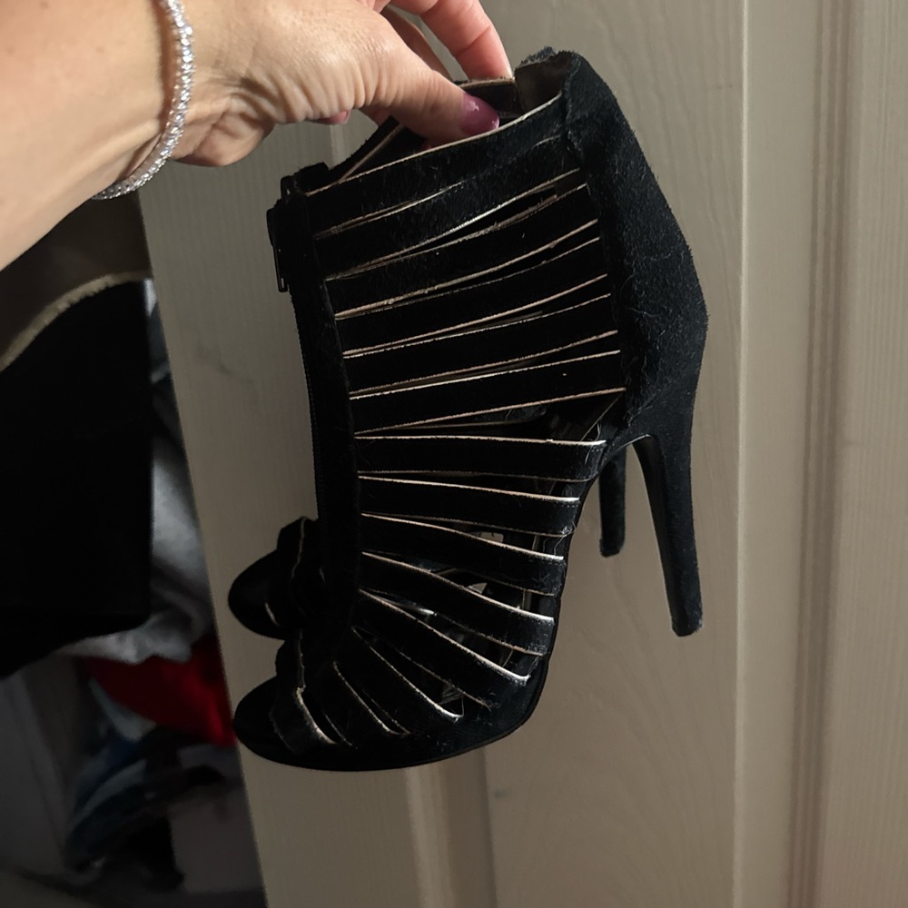 DV by Dolce Vita Black Ankle Booties with Strappy Design